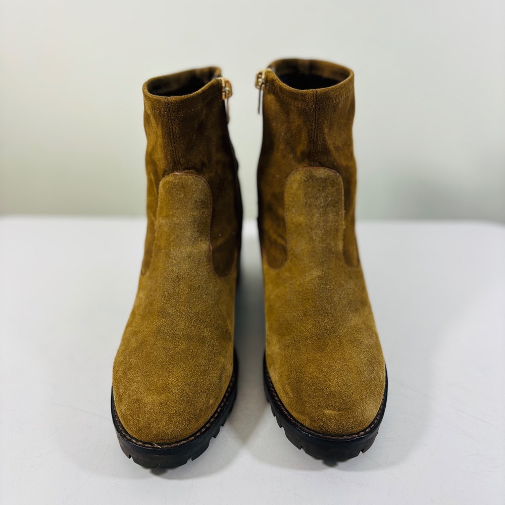 Coach Joy Suede Women's Leather Raw Umber Ankle Boots Sz 6B - Picture 3 of 11